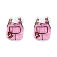 thumbnail image 1 of Ropa para cachorros Greeniant chaleco transpirable a rayas Patrón de oso rosa 2piezas, 1 of 5