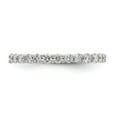 thumbnail image 3 of 14K White Gold Ring Band Eternity Diamond Round Polished shared Prong 1ct , Size 9, 3 of 5