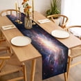 thumbnail image 6 of Universe Explosion Cotton Linen Table Runner for Dining Kitchen, Modern Abstract Galaxy Universe Wedding Outdoor Party Tablerunners Decoration, Dresser Scarf Coffee Tablecloth Runners 13x48 Inches, 6 of 9