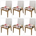 thumbnail image 2 of Easygdp Christmas Gingerbread Cookies Square Chair Cushion Cover Stretch Chair Seat Covers Removable Washable for Hotel, Bedroom, Office, 2 of 9