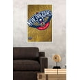 thumbnail image 2 of NBA New Orleans Pelicans - Logo 13 Wall Poster, 22.375" x 34", Framed, 2 of 2