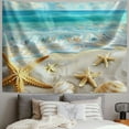 thumbnail image 2 of Orinice Starfish Seashells Tapestry Wall Hanging Unique Style Graphic Tapestries Home Wall Decor Art Living Room Bedroom Farmhouse Dorm 40x60inch, 2 of 6