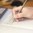 thumbnail image 2 of MSTOKIN Metallic Gold Ballpoint Pens, Slim Design, 0.292 in, Gold Ink, 8 Count, "Pack" 8, 2 of 5