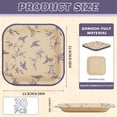 thumbnail image 3 of Paper Plates, 30 Count 8.5 Inch Disposable Bamboo Pulp Square Dinner Plates with Bird Print, Heavy Duty Soak-Proof Cut-Resistant Microwave Safe for Party, BBQ, Picnic and Family Use, 3 of 8