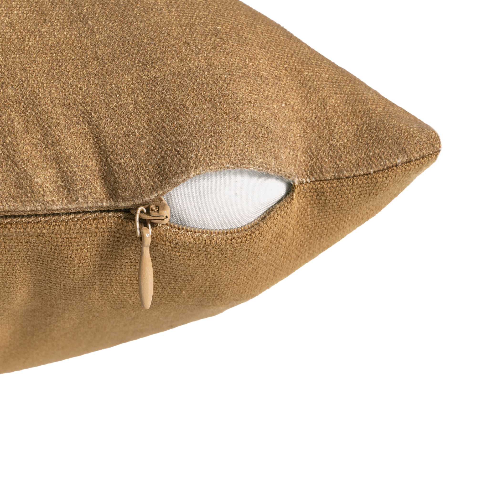 Harlow Hill 24" x 24" Almond/Beige Patchwork Cotton Adult Decorative Throw Pillow