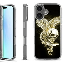 For iPhone 17 Shockproof Protective Phone Case, by OneToughShield - Wing Skull