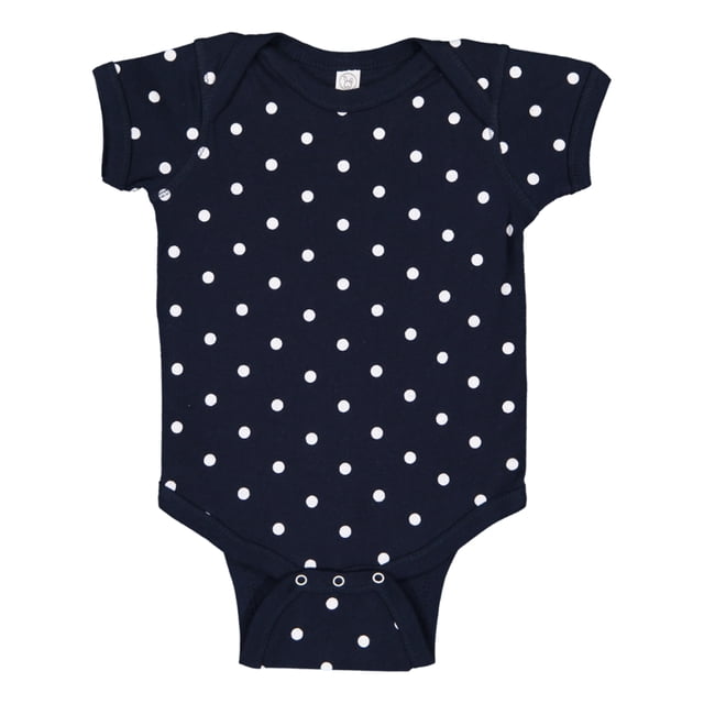 Body de canalé para bebé NAVY/ WHITE DOT NB pieles de conejo 4400