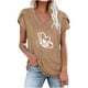 thumbnail image 1 of Blusa informal con estampado de manga corta y cuello en V de verano para mujer con estilo OAVQHLG3B Store  lin121212, 1 of 4