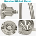thumbnail image 6 of 4-Piece Bathroom Hardware Accessory Set Brushed Nickel, Wall Mounted Bath Accessory, Towel Rack Set Includes 25″ Towel Bar + Towel Ring + Toilet Paper Holder + Multi-Purpose Towel Hook, 6 of 9