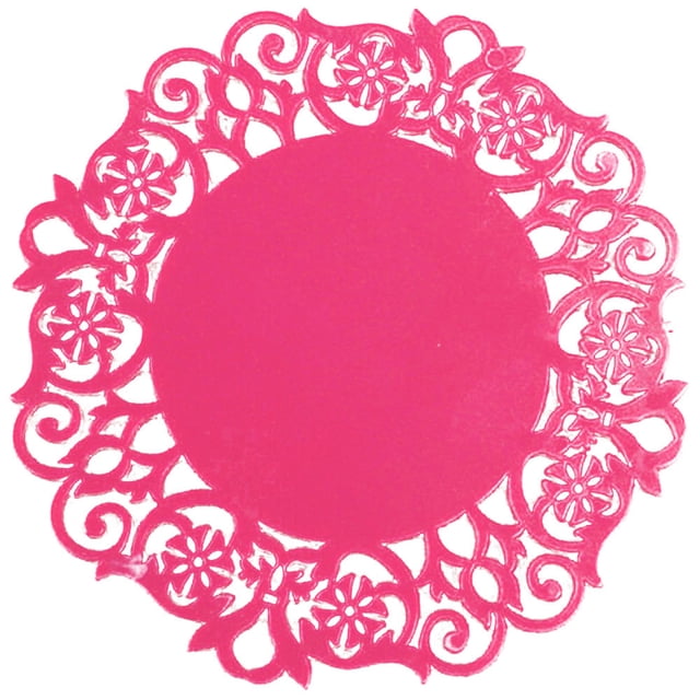 Fiudx Posavasos con Diseño de Flores de Encaje, Aislamiento de Silicona, Material Antideslizante y Duradero, Elegante Decoración de Mesa, Uso Doméstico, para Café y Té, Disponible En 4 Colores, Tamañ
