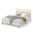 thumbnail image 1 of Modern Corduroy Upholstered Platform Bed Frame with Headboard – Wooden Slats Support, Noise-Free, Easy Assembly – No Box Spring Needed – Modern Style Inspired Style Inspired, FULL Size, 1 of 7