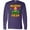 Purple, variant on Inktastic Mardi Gras with Green Masquerade Mask Long Sleeve T-Shirt