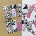 thumbnail image 1 of Uñas artificiales hechas a mano, manicura artística de Hello Kitty, Web de pato, moda Individual, uñas lindas, prensa en Y2K, 2023, 1 of 4