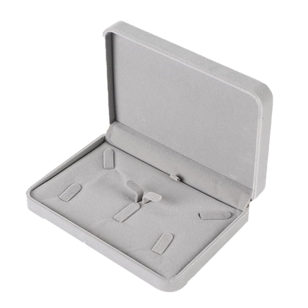 Caja de joyería a la moda collares a prueba de polvo vitrina vitrina bandejas planas pendientes organizador cajas de regalo suministros para Ropa, zapatos y accesorios Miscelánea rosa gris Guardurnaity AP017453-04