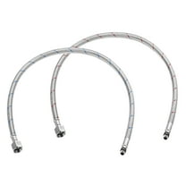 Uxcell 2-Pack 31 Inch Faucet Hose Connector, 9/16 Inch Female Compression M8 Male Connector for Bathroom