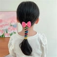 thumbnail image 3 of Colorful Telephone Wire Hair Bands, Spiral Hair Ties Phone Cord, Bowknot Braided Telephone Wire Hair Bands, Phone Cord Straight Spiral Hair Tie, Ponytail Holder Accessories (5pcs-04), 3 of 12