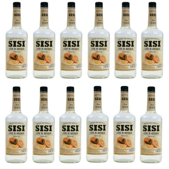 Pack de 12 Licor Sisi Naranja Triple Sec 1 L Sisi Naranja Triple Sec