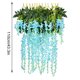 thumbnail image 2 of Guirnalda de flores artificiales para techo, colgante de pared, simulación, vegetación, hogar, boda, plástico, flor falsa, vid, azul Inevent HA8919-05B, 2 of 6