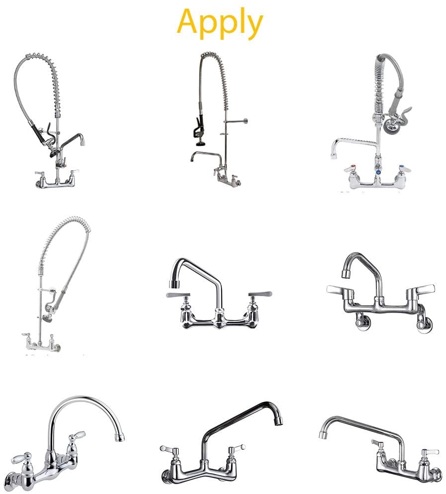 RVKXHD Commercial Wall Mount Faucet Installation Kit, Wall Mount Kitchen Faucet Backsplash Mount Set for Stainless Steel Commercial Kitchen Prep & Utility Sink (2.08*0.78*0.78 Inch)