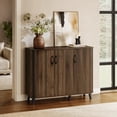 thumbnail image 5 of LuxenHome  45.3" W Accent Cabinet with Doors, Mid-Century Storage Cabinet for Living Room, Dining Room, Entryway, Dark Walnut, 5 of 8