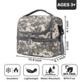 thumbnail image 5 of GYEUKHAM Double Decker Cooler Insulated Lunch Bag Large Tote for Boys, Girls, Men, Women, With Adjustable Strap,Digital Camo, 5 of 7