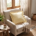 thumbnail image 4 of Yellow Checkered Pillow Cover, Ruffled Frill Decorative Cushion Case for Sofa, Bed, Chair, Bedroom, Living Room and Cottage Home Decor, 4 of 7