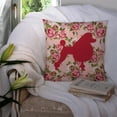 thumbnail image 3 of Carolines Treasures Poodle Shabby Chic Pink Roses Fabric Decorative Pillow 14Hx14W multicolor, 3 of 4