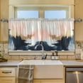 thumbnail image 2 of Yayeee Kitchen Curtains Tier Set of 2 Light Filtering 57"x24" Over Sink Window Panels, Abstract Landscape, 2 of 7