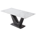 thumbnail image 3 of 71inch Sintered Stone Table top with V shape Metal Leg Dining table, 3 of 9