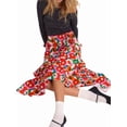 thumbnail image 2 of Women'S Boho Wrap Front Self Tie Knot Ruffle Hem Split Midi Skirt Mixed Color XXL, 2 of 6