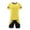 Yellow, variant on Odeerbi Kids Teen Boys Girls Mesh Quick Dry Soccer Uniform Set Color Block T-Shirt Shorts Breathable Athletic Sportswear for 5-15 Years