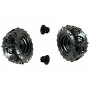 2 Genuine Power Wheels 3900-6454 Black Wheel & Bushing for KFX Models