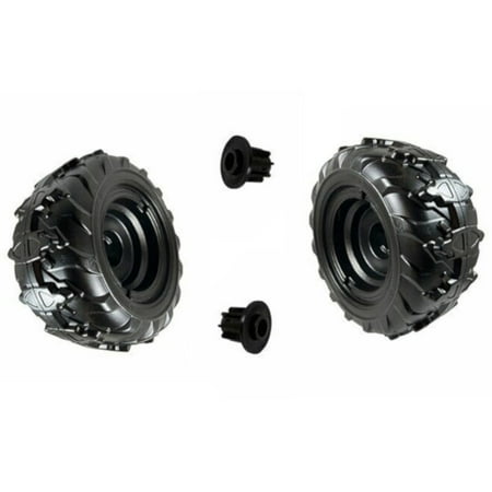 2 Genuine Power Wheels 3900-6454 Black Wheel & Bushing for KFX Models