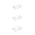 thumbnail image 4 of relayinert Organizer Box For Organizers Lightweight And Portable Storage Box Desktop Transparent Storage Organizers Storage square box L 3Set, 4 of 6