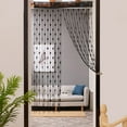 thumbnail image 3 of JeashCHAT Love Heart String Curtain, Sheer Window Curtain, Tassels Doorway Divider, Wall Hanging Curtain Home Decor for Bedroom Living Room Bathroom, 50x200cm, Black, 3 of 3