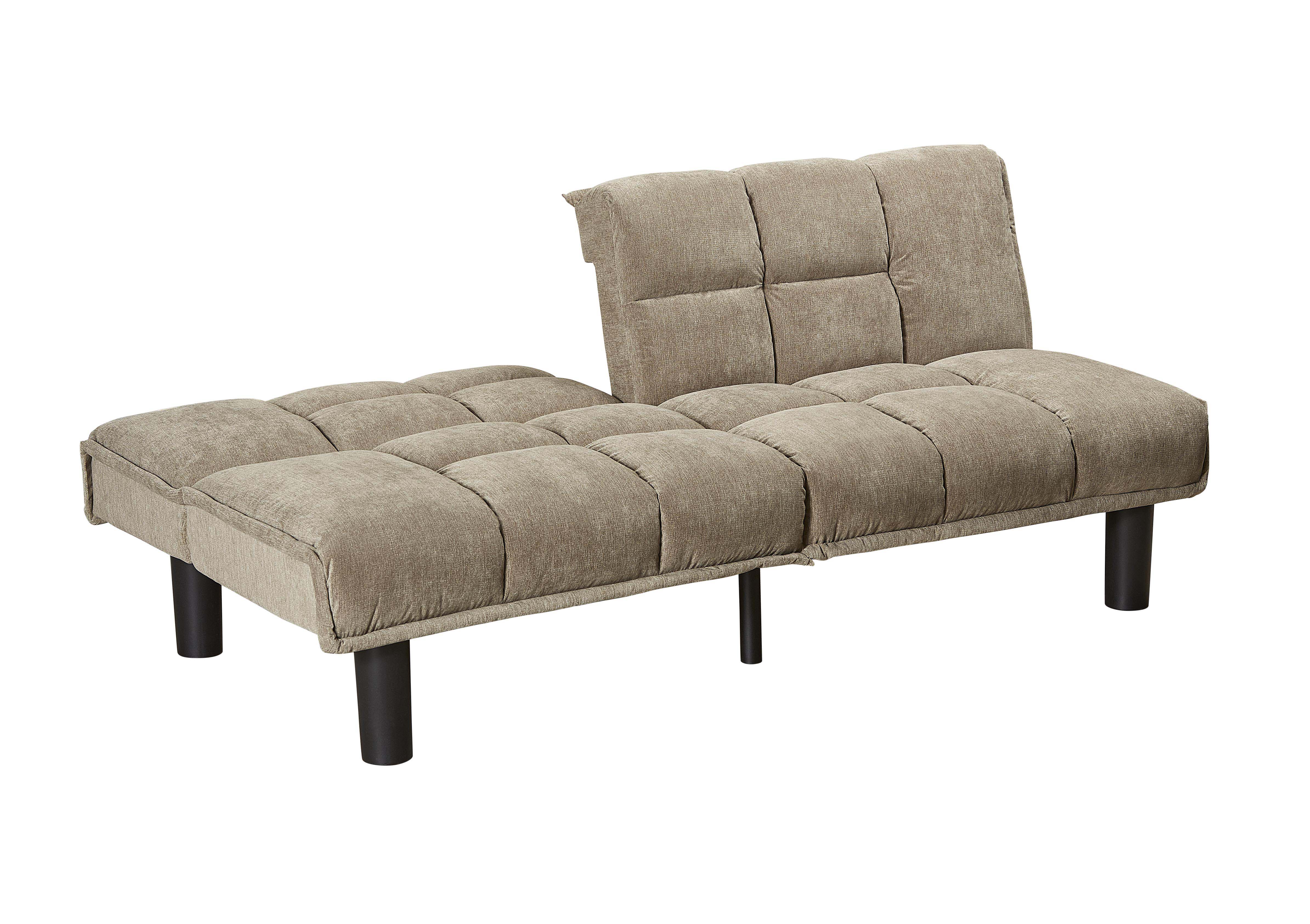 Mainstays Tufted Microfiber Futon, Tan Faux Suede - image 3 of 5