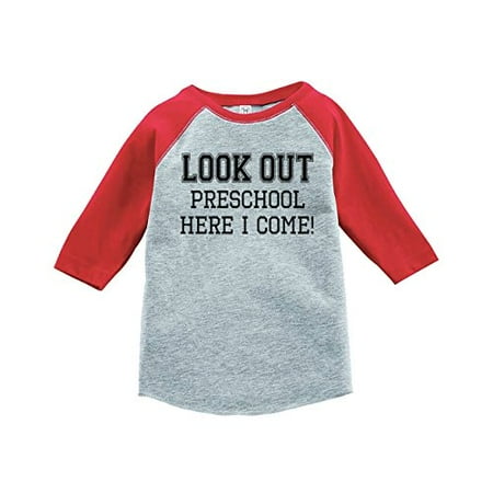 

Custom Party Shop Kids Look Out Preschool Red Baseball Tee