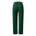 thumbnail image 5 of Womens Stretch Pants Elastic Waist Loose Casual Straight Leg Trousers with Pockets, 5 of 5
