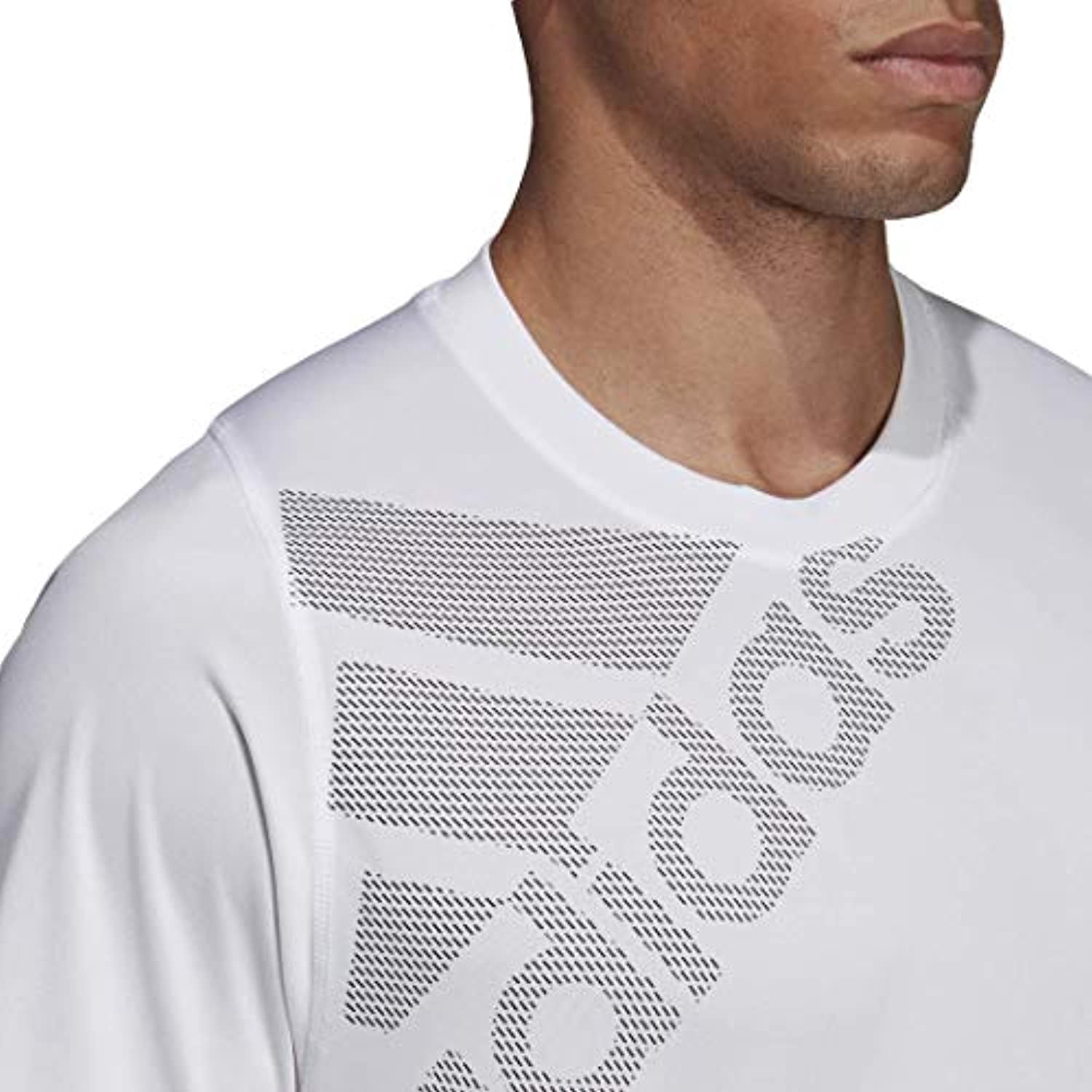 adidas Men's Freelift_Sport Graphic Tee Badge of Sport White Small