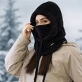 thumbnail image 3 of Rdhnmea Women 3 in 1 Winter Thickened Beanie Warm Hat Scarf Facewear Set for Outdoor Riding Snowboarding, 3 of 5