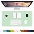 thumbnail image 2 of Desk Pad, PU Leather Non-Slip Desk Mat Large Mouse Pad for Desktop, Waterproof Laptop Computer Writing Mat for Office, Home, Work, Gaming (31.5" x 15.8", Mint Green), 2 of 8
