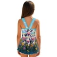 thumbnail image 2 of Xixirimido Cows Vibrant Floral Print Modest Girls’ Swimwear One Piece – Hawaiian Skirted Bathing Suit with Built-in Shorts, Sleeveless UPF 50+ Swimsuits, 12-13 Years, 2 of 7