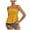 Yellow, variant on Timegard Tank Tops for Women Spaghetti Strap Elastic Waist Ruffle Camis Tee Tunic Tops Summer Fashion