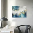 thumbnail image 3 of ARISTURING  Modern Abstract Canvas Wall Art: Contemporary Bedroom Living Room Artwork Teal Blue  Print Gold Textured Picture for Home Office Decor, 3 of 4