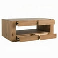 thumbnail image 2 of Ayma Coffee Table-1 Inner Shelf-Brown Oak Wood-Rectangular 50 Inch, 2 of 5