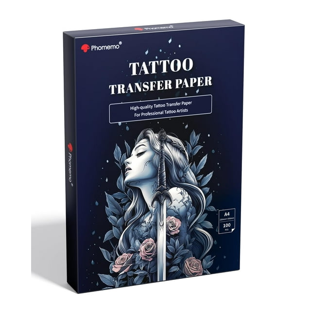 Papel Transfer para Tatuajes Phomemo Premium 100 Hojas Tamaño A4