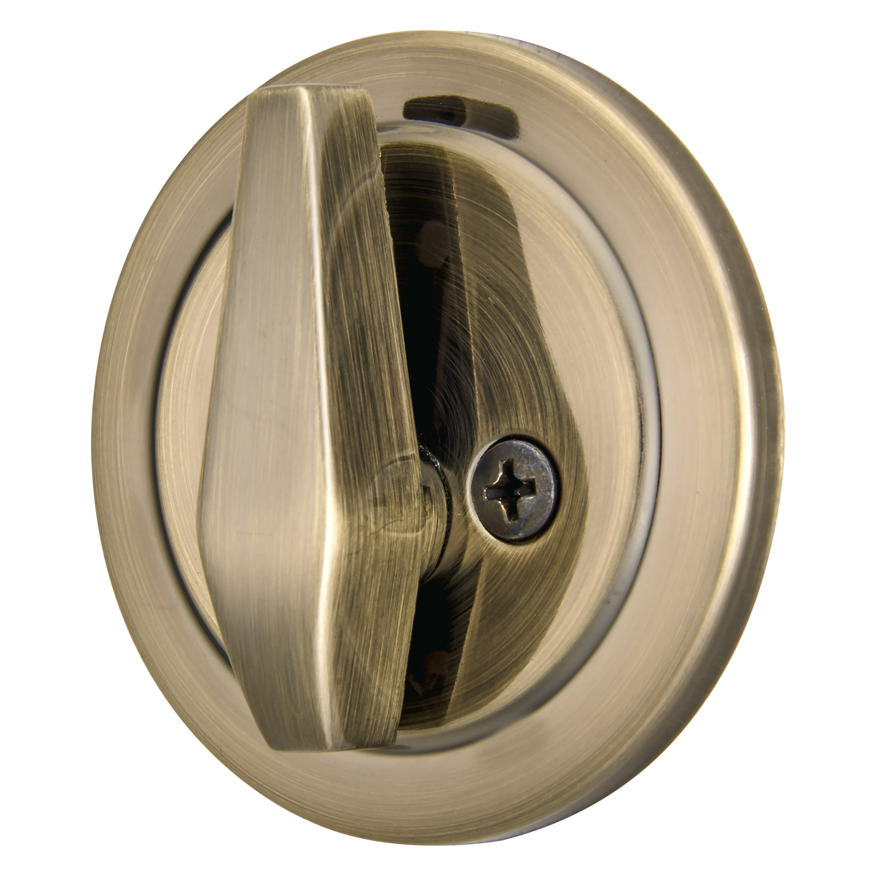Brinks Keyed Entry Ball Style Doorknob and Deadbolt Combo, Antique Brass Finish, Twin Pack - image 5 of 15