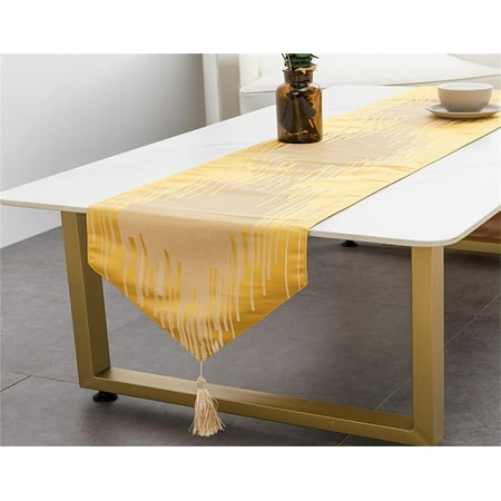 

Runner with Tassels Multi-Size Simple Table Runners for Dining Table Coffee Table Home Desktop Decoration 12.8 x 84 in