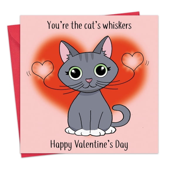 Twizler Funny Valentines Card From The Cat - Humorous Valentine’s Day Card or Gift From Cat