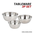 thumbnail image 3 of ZheElen 3Pc Stainless Steel Mixing Bowl Set Metal Nesting Bowls Space Saving Storage, 3 of 8